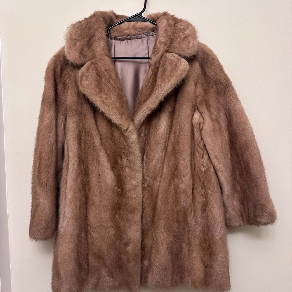 Elegant Brown Faux Fur Coat